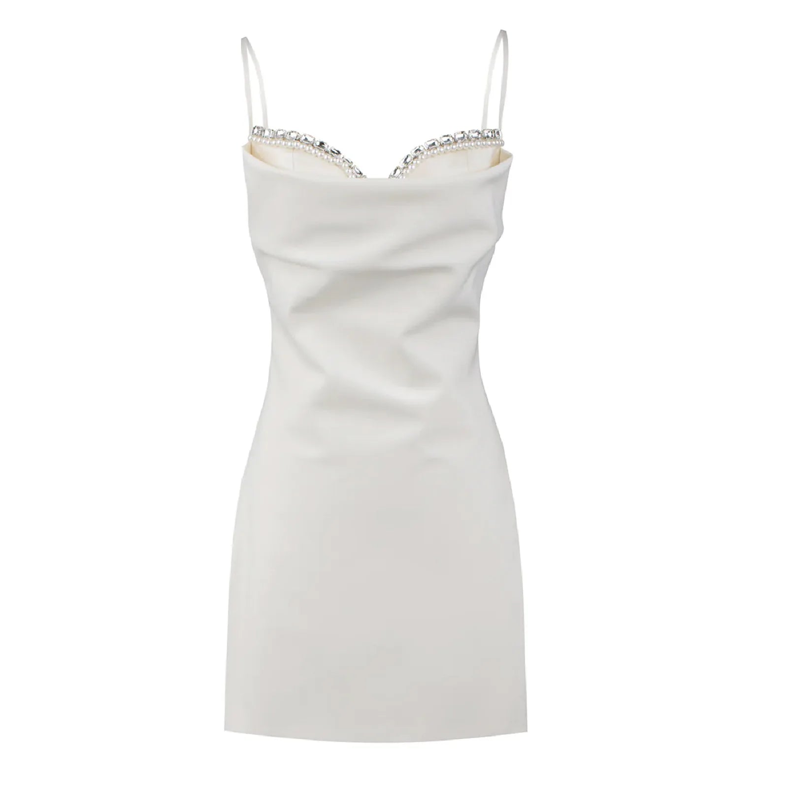 Spaghetti Strap Bodycon Dresses Rhinestones  Slim Fit Sleeveless V Neck Mini Dress Mssaz Desses