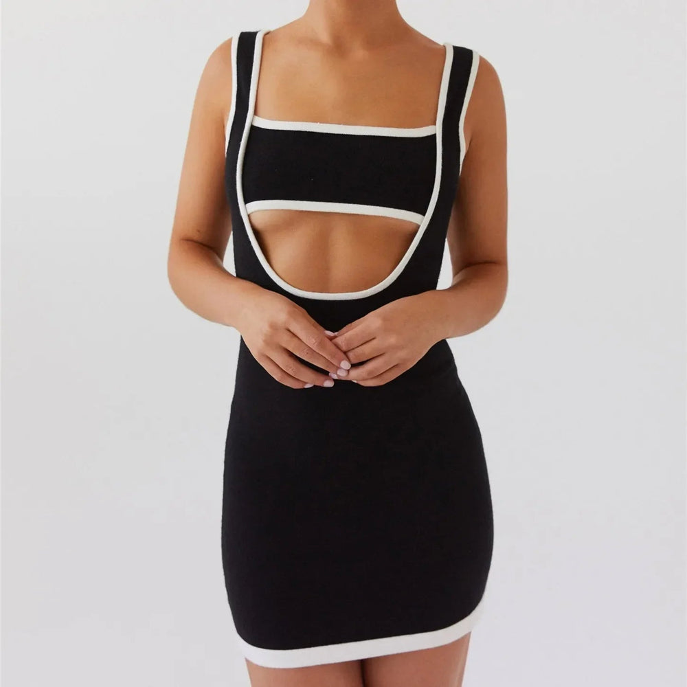Club Night Out Sleeveless Hollow Out Mini Bodycon Cut Out Dress Mssaz Desses