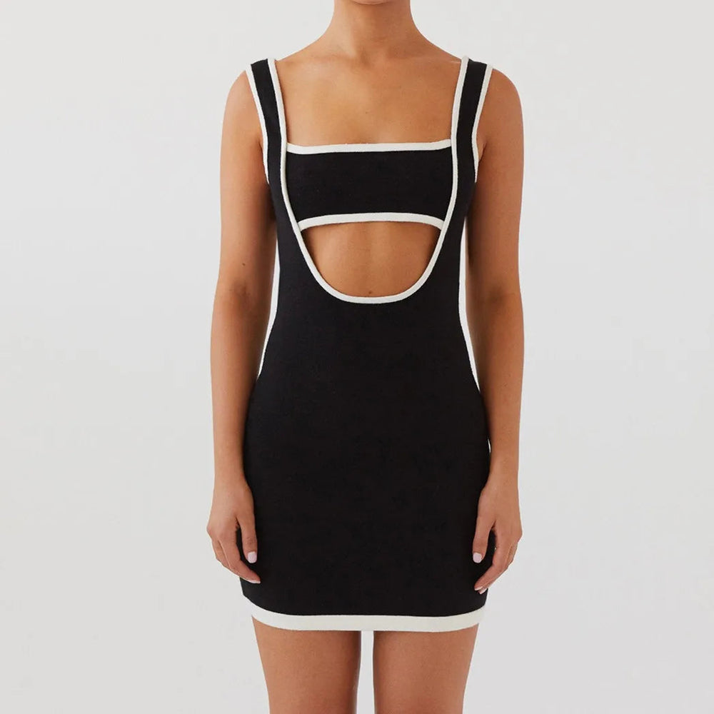 Club Night Out Sleeveless Hollow Out Mini Bodycon Cut Out Dress Mssaz Desses