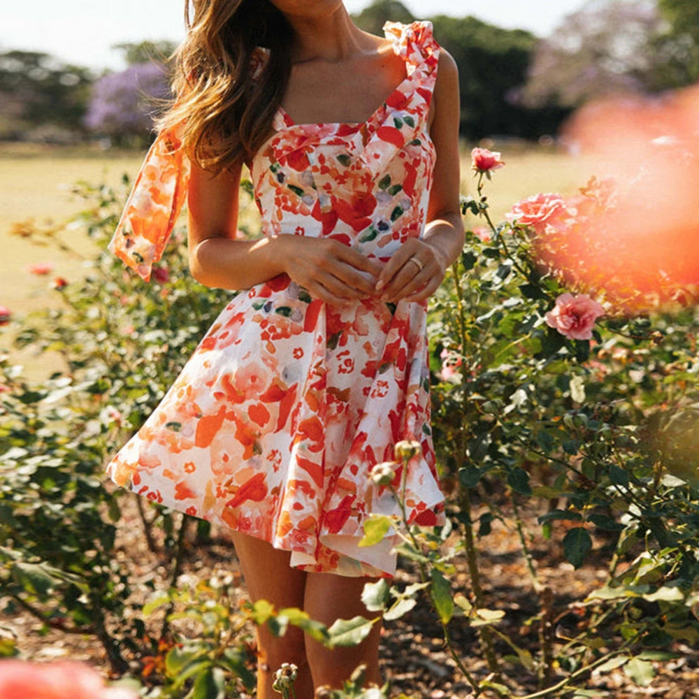 Sleeveless   Dresses  Tube Corset Flowy Sundresses Mini Dress Mssaz Desses