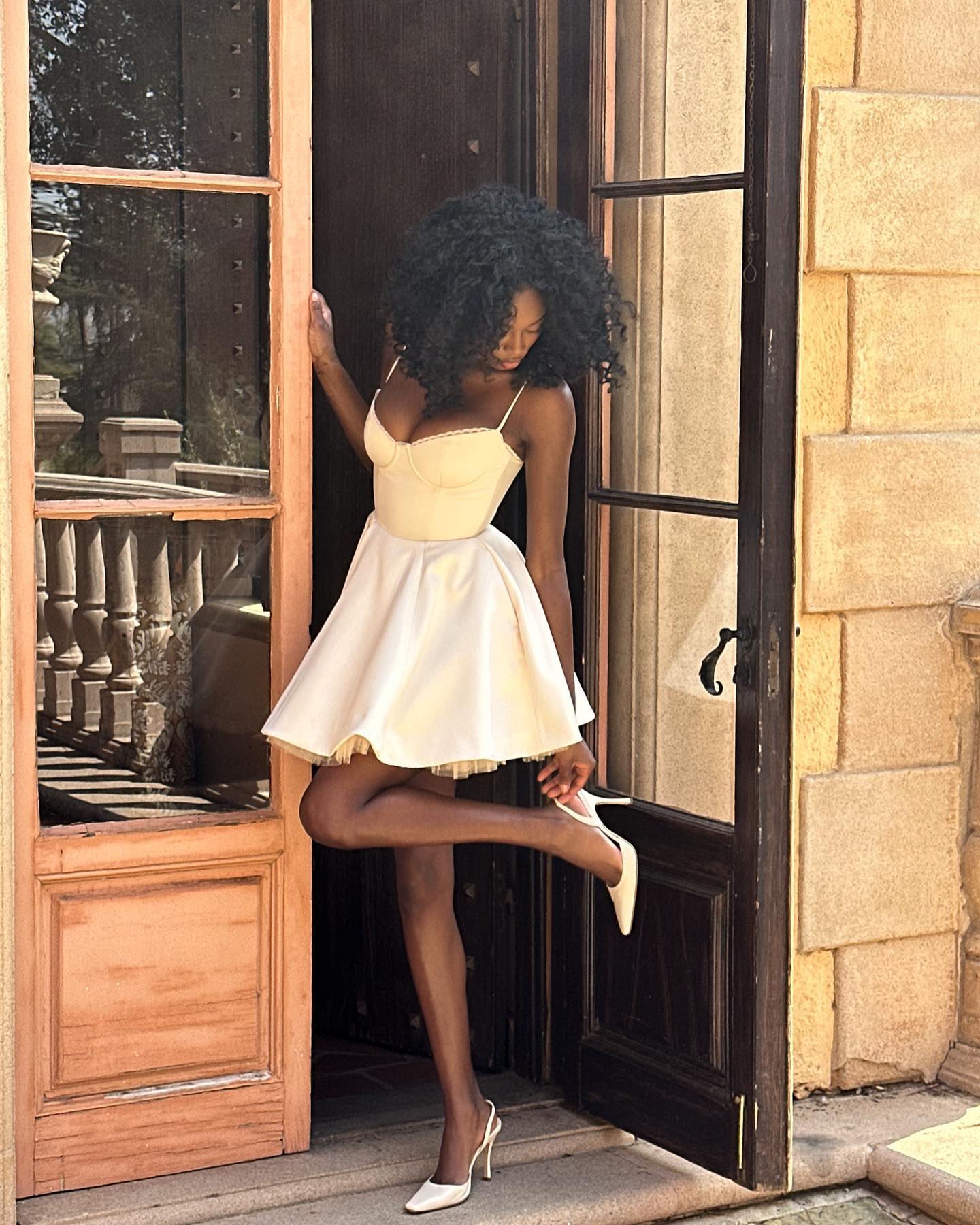 Solid Fit And Flare Spaghetti Strap Mini Dress Mssaz Desses