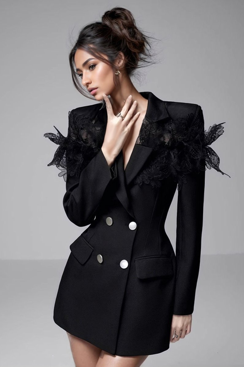 Joanne Lace Mini Blazer Dress Mssaz Desses