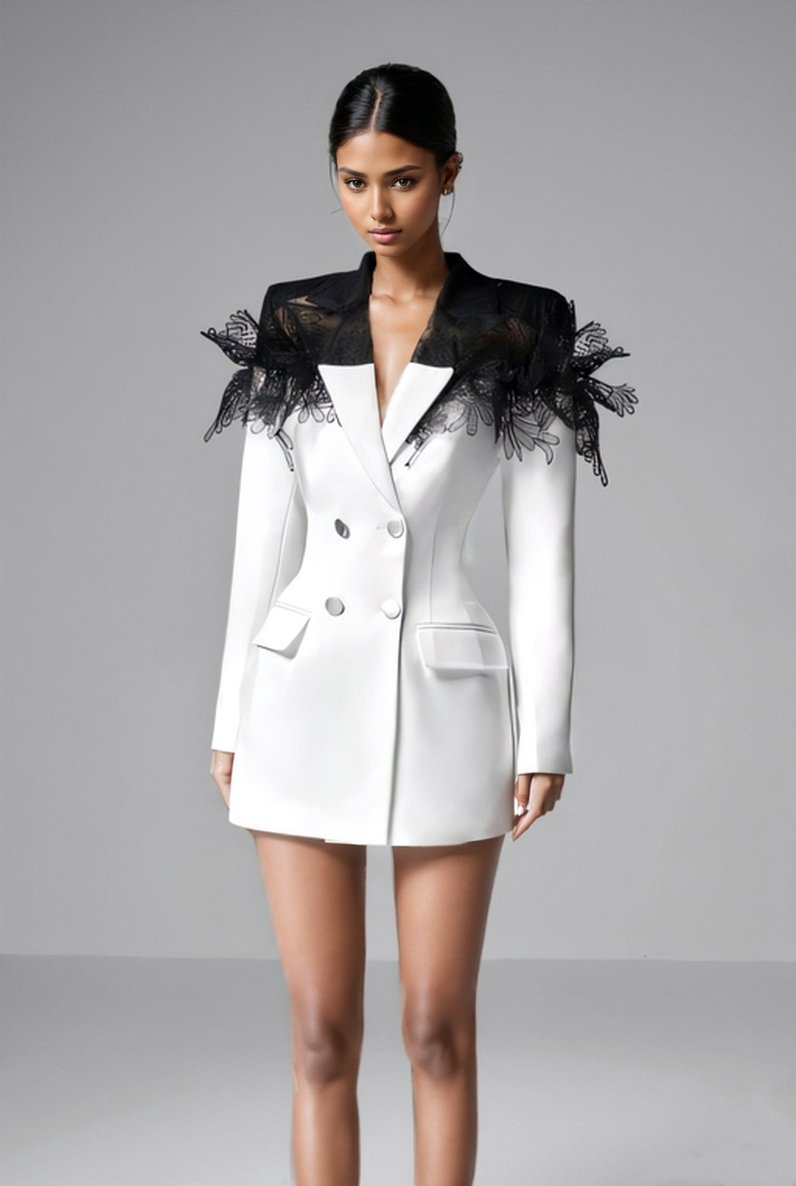 Joanne Lace Mini Blazer Dress Mssaz Desses