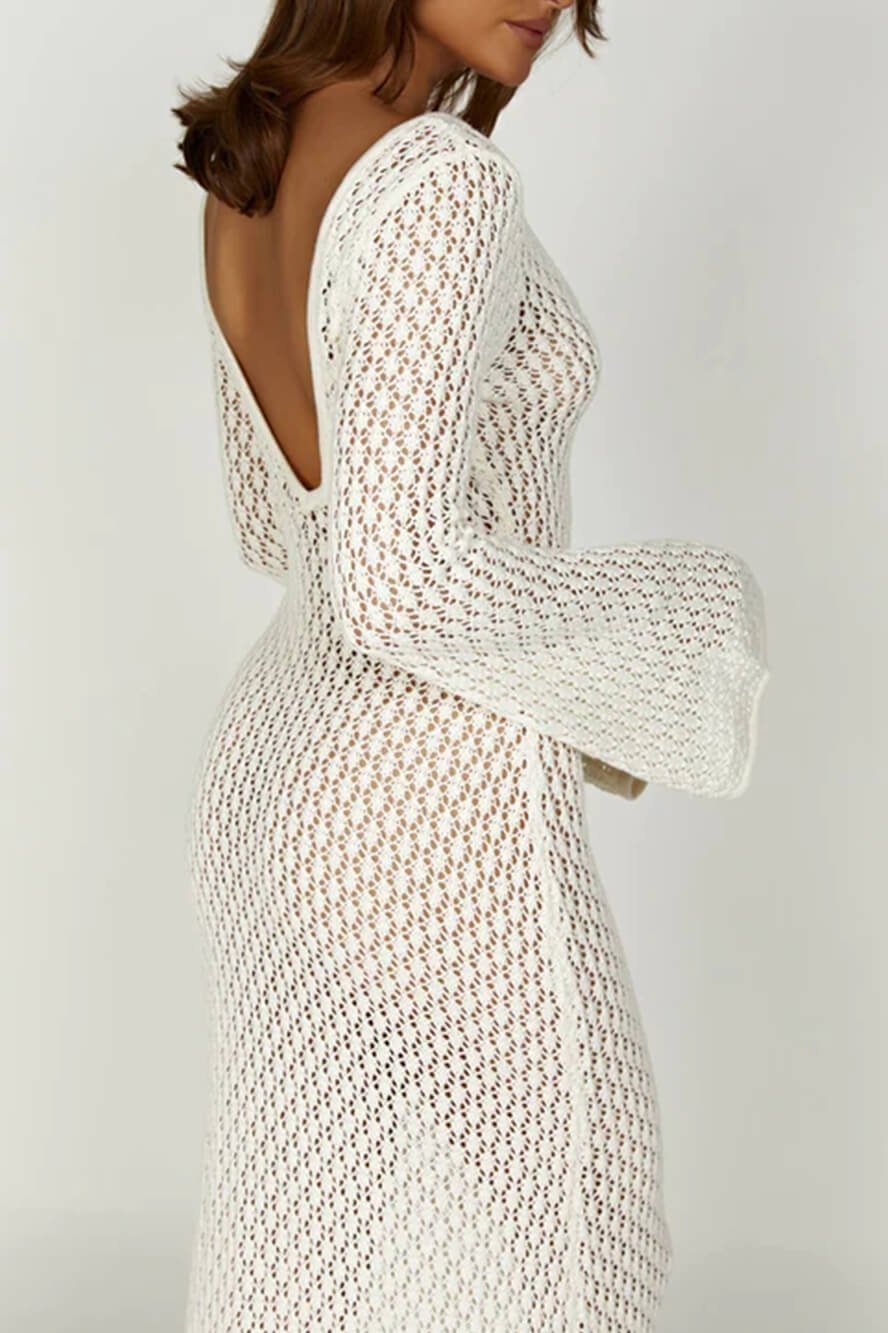 Josie V-neck Cut-out Knit Maxi Dress Mssaz Desses