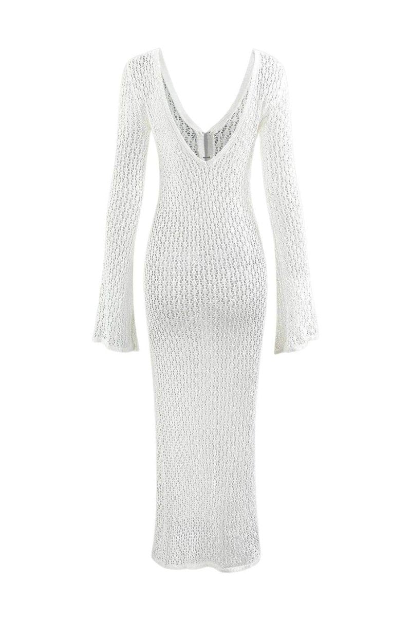 Josie V-neck Cut-out Knit Maxi Dress Mssaz Desses