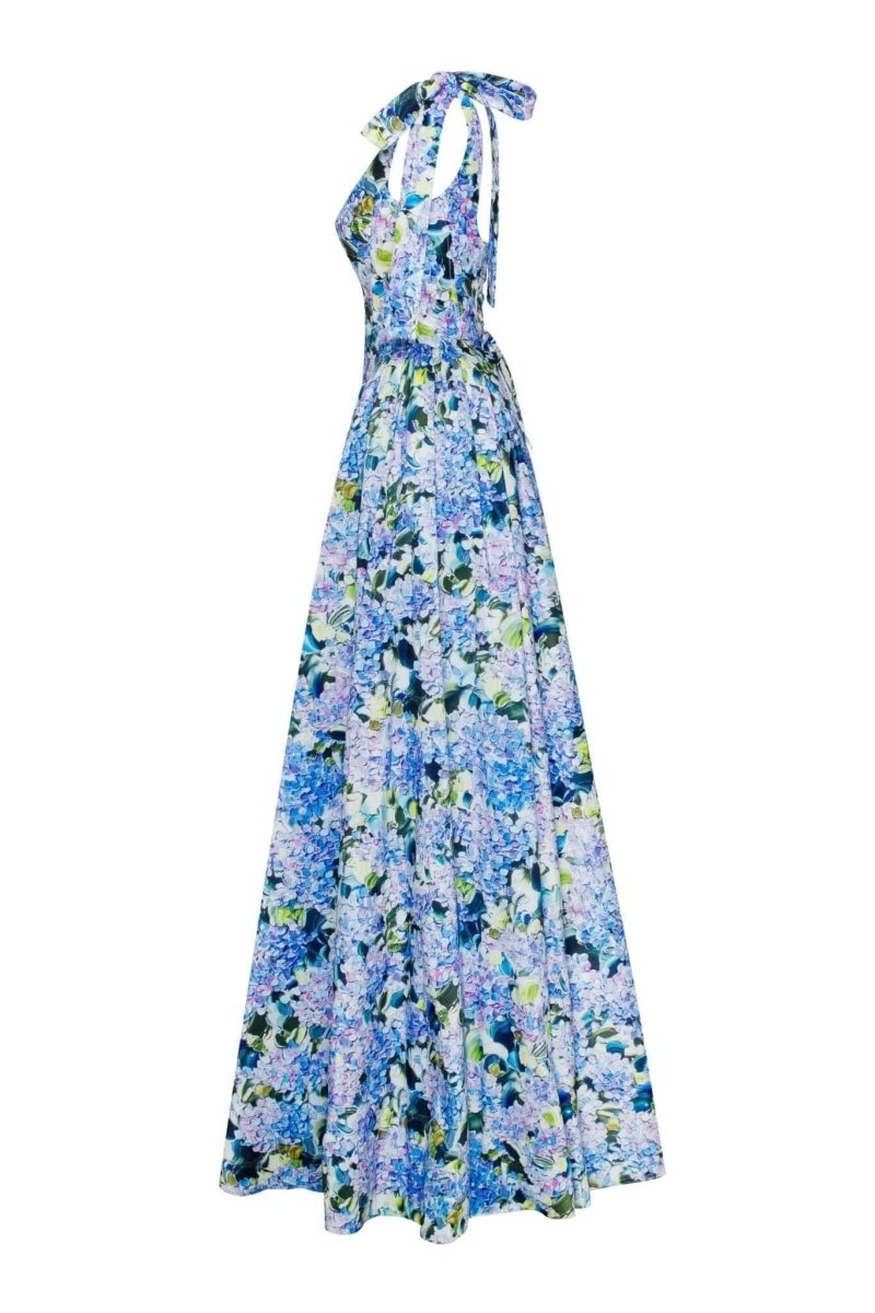 Kacey Hydrangea Printed Strap Maxi Dress Mssaz Desses