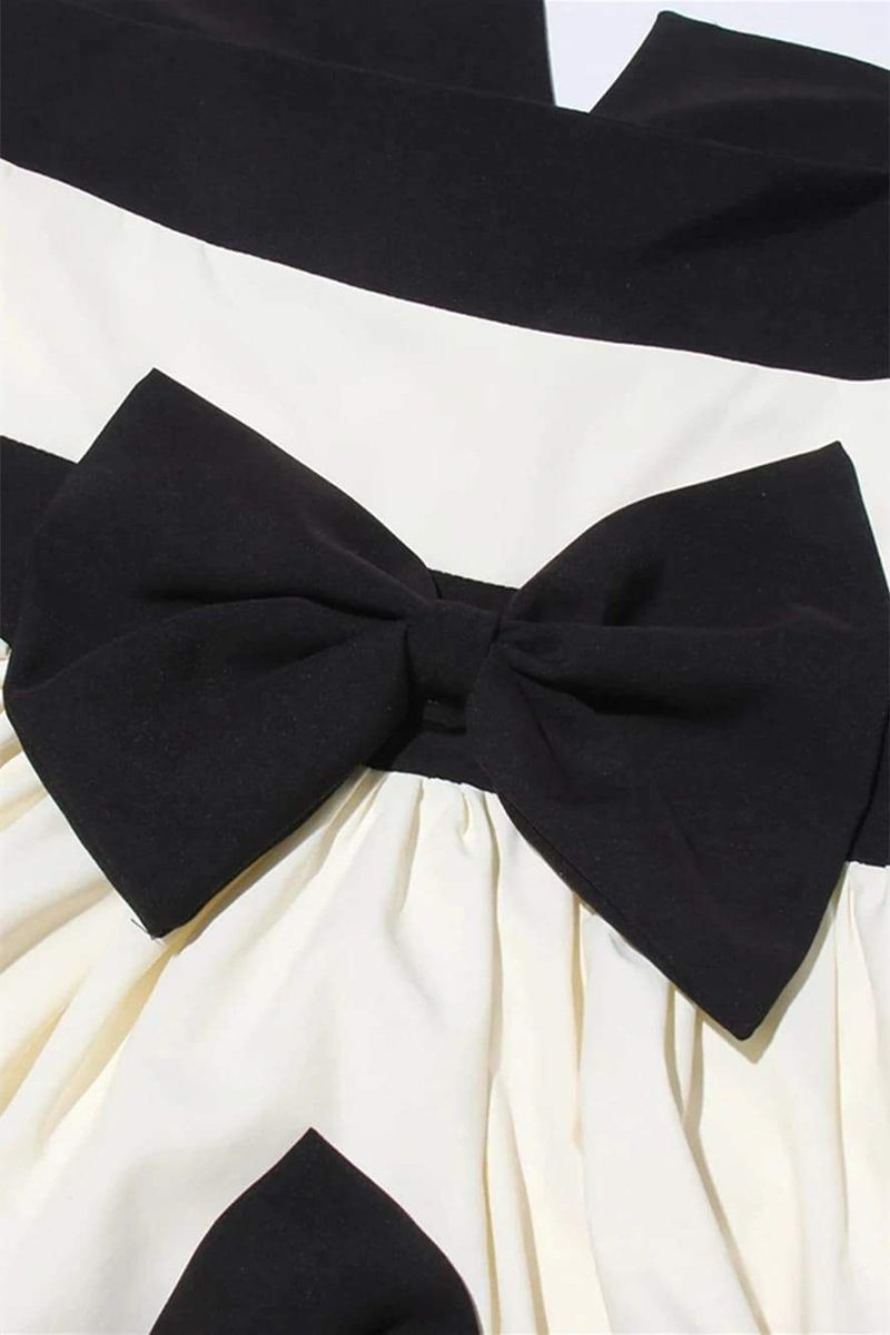 Karen Colorblock Bowknot Maxi Dress Mssaz Desses