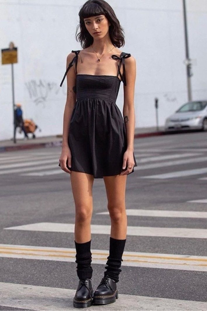 Kayla Bowknot Shoulder Straps Mini Dress Mssaz Desses
