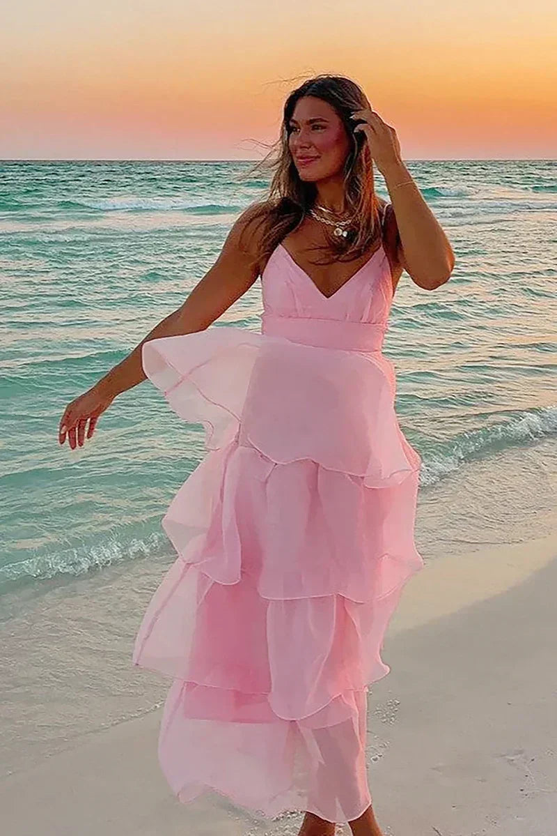 Shayla Maxi Dress Pink Mssaz Desses