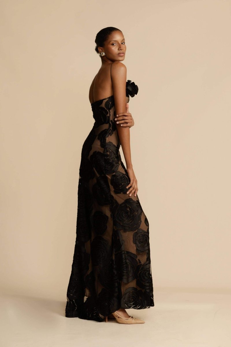 Lindsay Floral Printed One Shoulder Maxi Dress Mssaz Desses