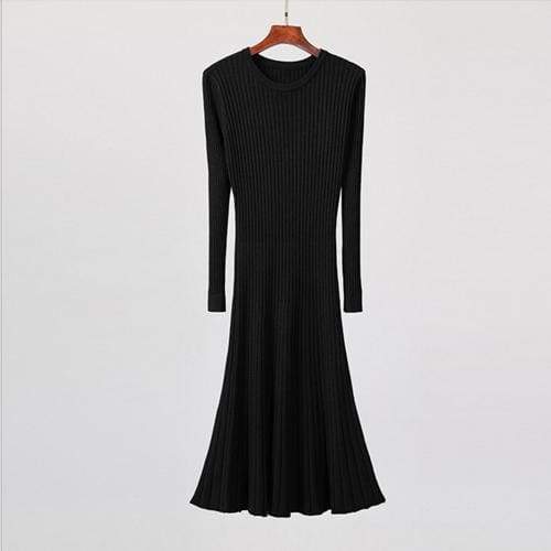 Long Knitted Sweater Dress for Casual Winter Sweater Dress Mssaz Desses