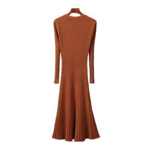 Long Knitted Sweater Dress for Casual Winter Sweater Dress Mssaz Desses