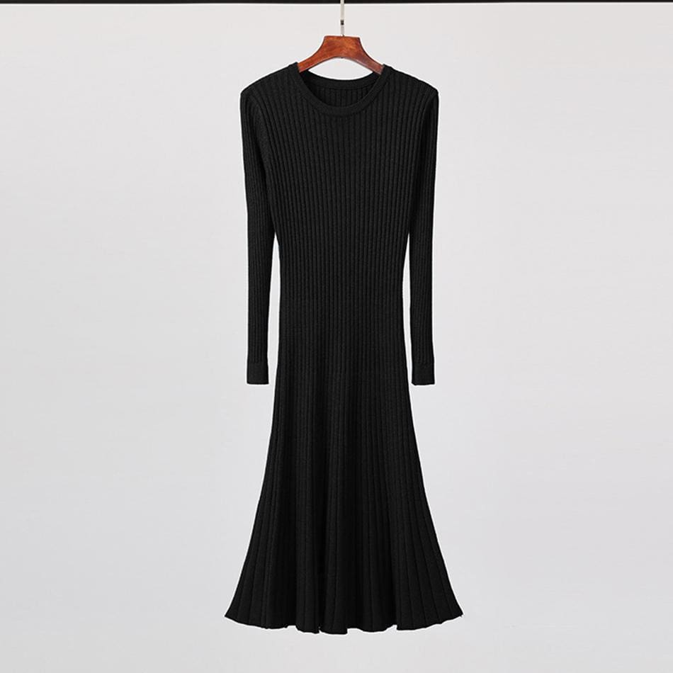 Long Knitted Sweater Dress for Casual Winter Sweater Dress Mssaz Desses