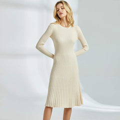 Long Knitted Sweater Dress for Casual Winter Sweater Dress Mssaz Desses