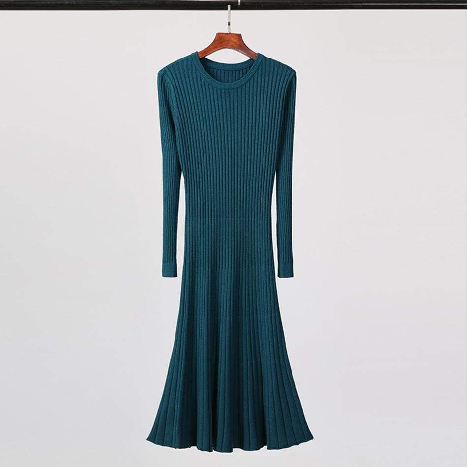 Long Knitted Sweater Dress for Casual Winter Sweater Dress Mssaz Desses