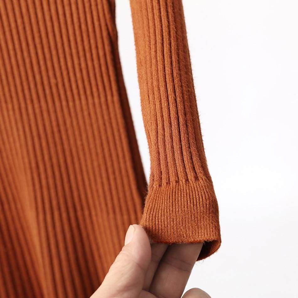 Long Knitted Sweater Dress for Casual Winter Sweater Dress Mssaz Desses