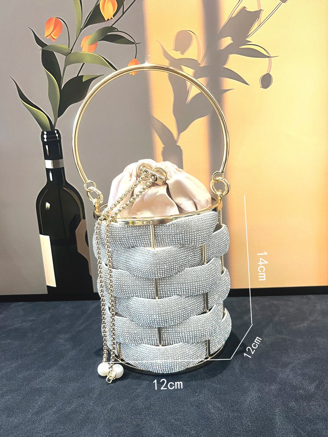 luxury Shiny Crystal Rhinestones Designer Evening Cutch Purses And Handbag Mssza