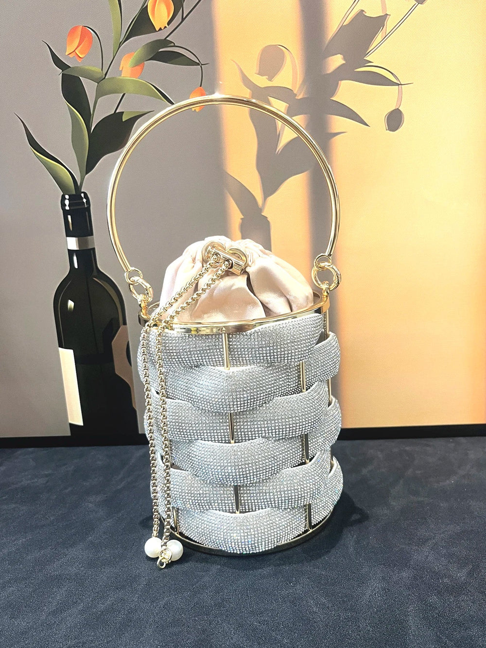 luxury Shiny Crystal Rhinestones Designer Evening Cutch Purses And Handbag Mssza