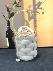 luxury Shiny Crystal Rhinestones Designer Evening Cutch Purses And Handbag Mssza