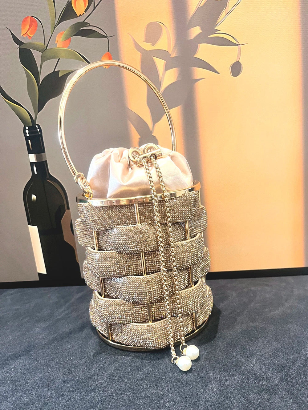 luxury Shiny Crystal Rhinestones Designer Evening Cutch Purses And Handbag Mssza