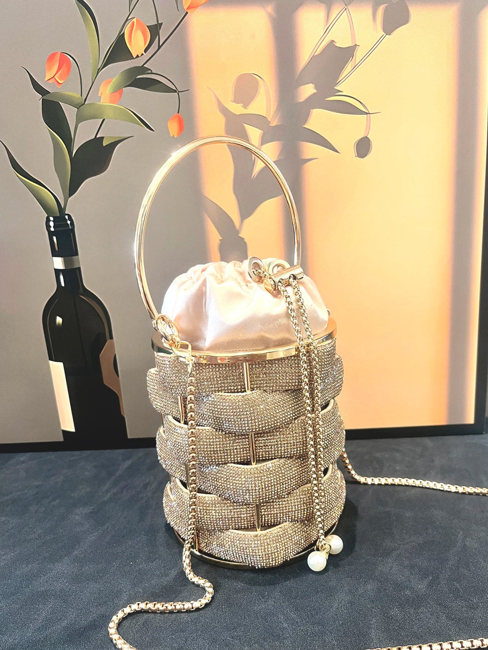 luxury Shiny Crystal Rhinestones Designer Evening Cutch Purses And Handbag Mssza