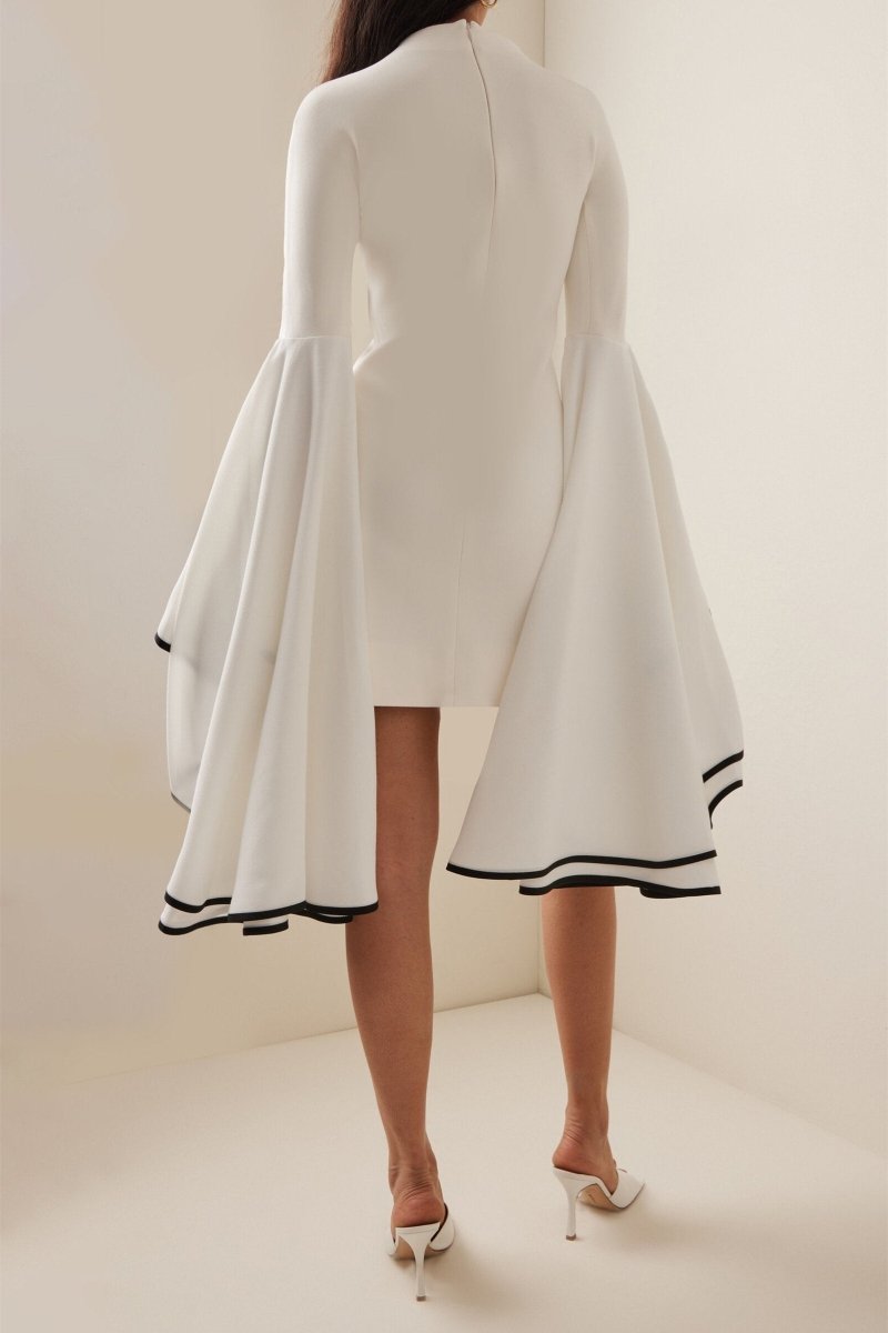 Maxine Contrast Ruffle Sleeve Mini Dress Mssaz Desses