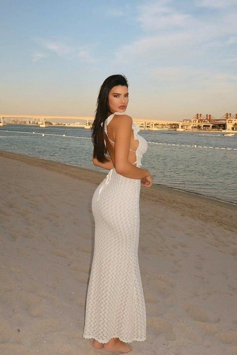 Muriel Ruffle Cut-out Knit Maxi Dress Mssaz Desses