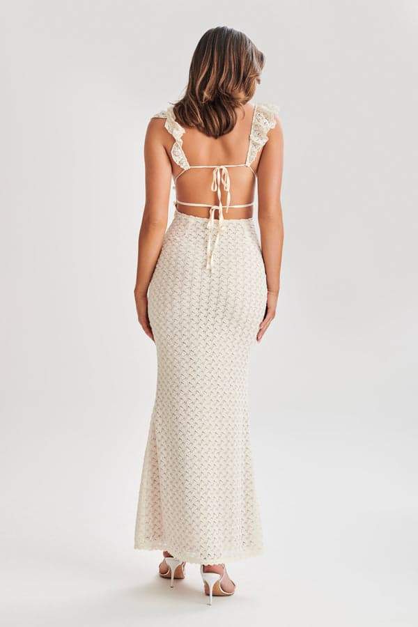 Muriel Ruffle Cut-out Knit Maxi Dress Mssaz Desses
