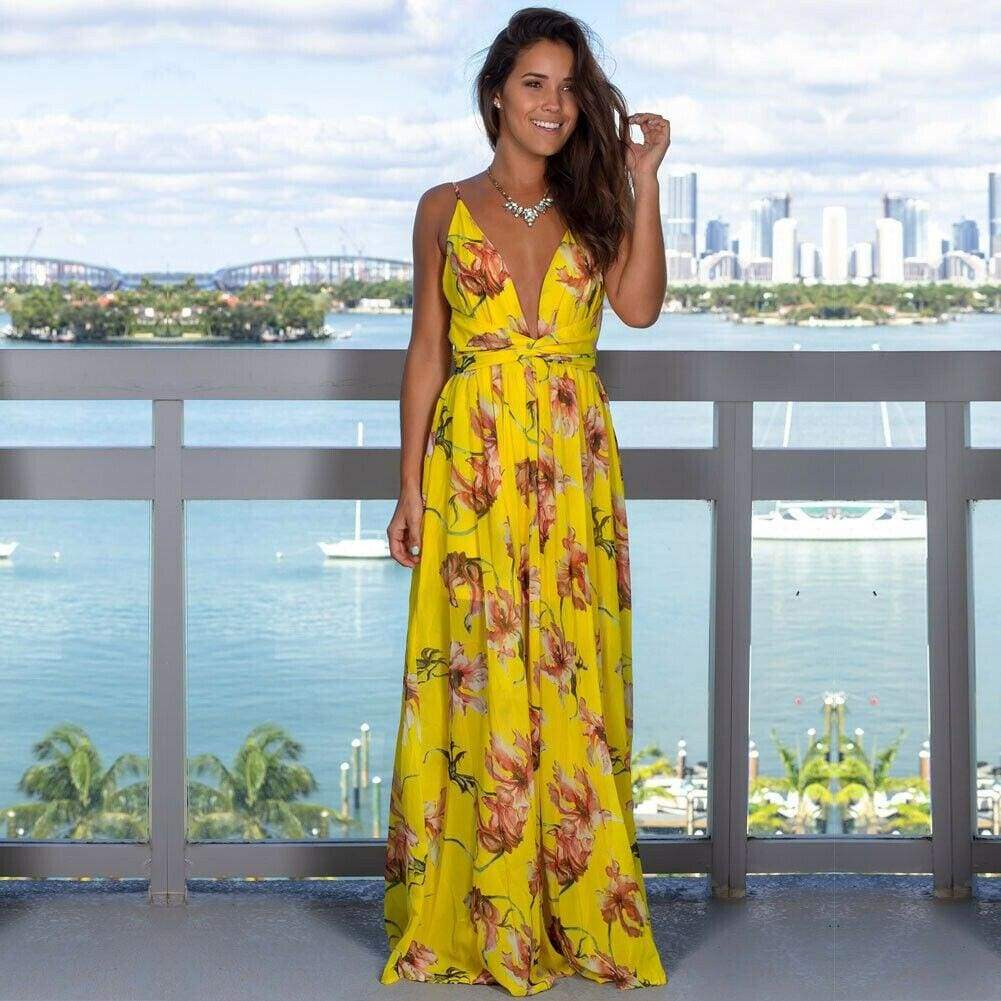 New Bodycon Floral Maxi Dress Mssaz Desses
