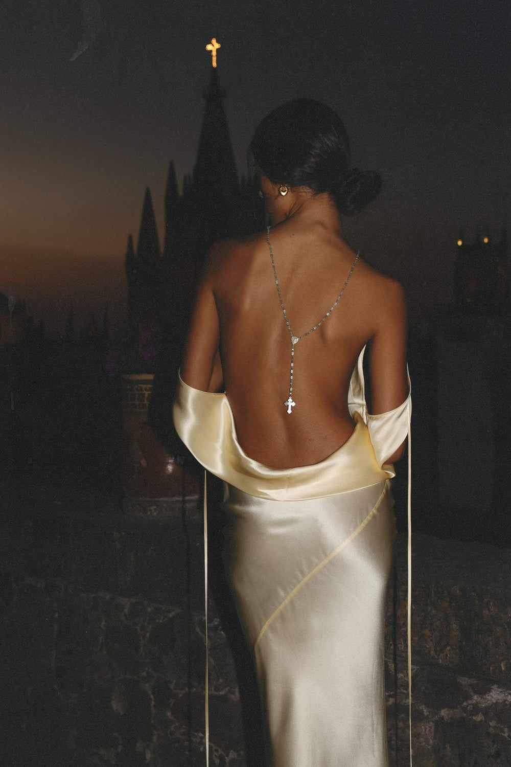 Persis Cowls Backless Satin Maxi Dress Mssaz Desses
