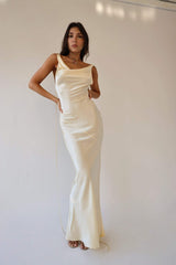 Persis Cowls Backless Satin Maxi Dress Mssaz Desses