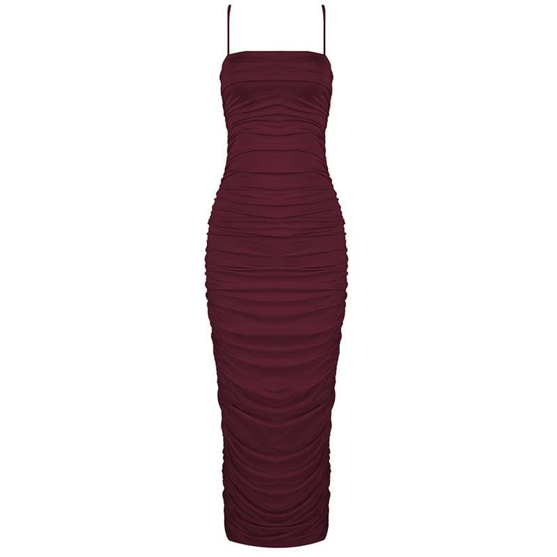 Pleated Suspender Skirt Long Lace Dress Mssaz Desses