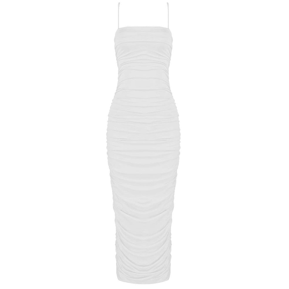 Pleated Suspender Skirt Long Lace Dress Mssaz Desses