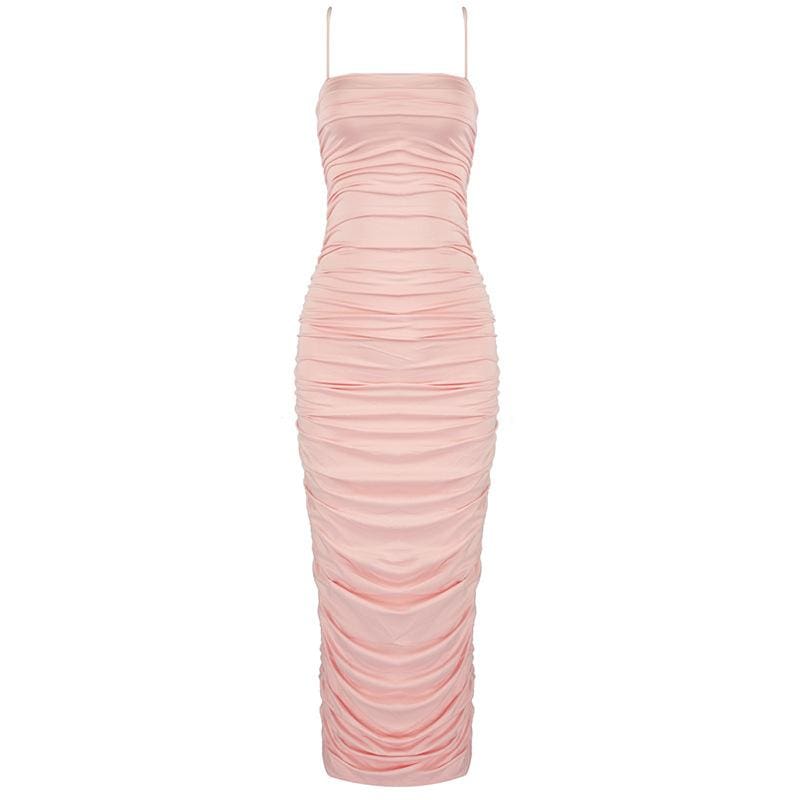 Pleated Suspender Skirt Long Lace Dress Mssaz Desses