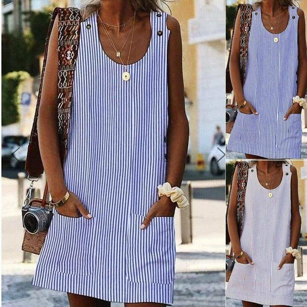 Plus Size Boho Stripe Short Mini Dress Mssaz Desses