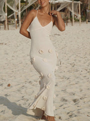 Knitted Floral Maxi Dresses Mssaz Desses