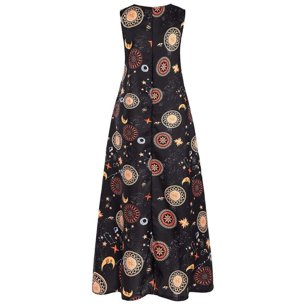 Printed Bohemian Ethnic Style Beach Maxi Dress Mssaz Desses