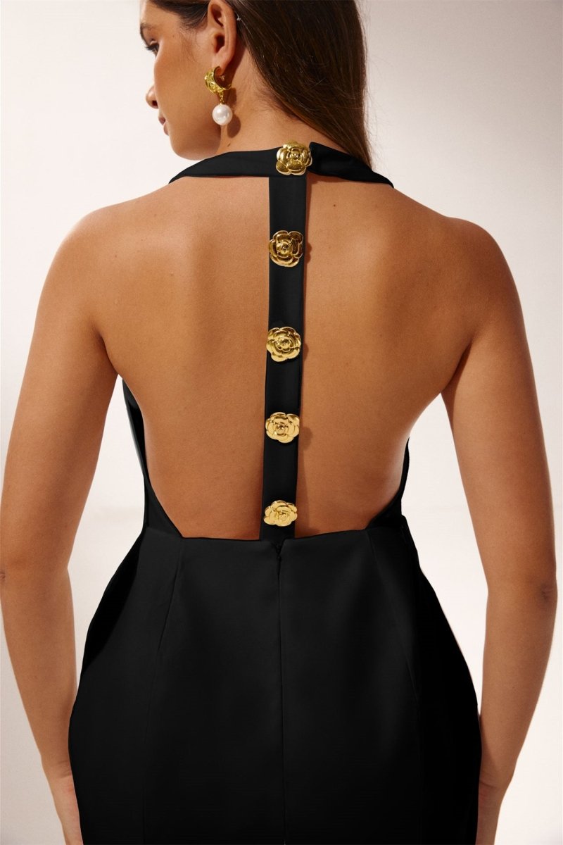 Rebecca Halter Backless Mini Dress Mssaz Desses
