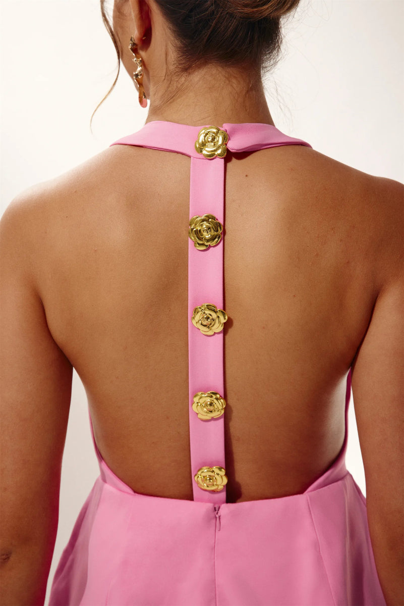 Rebecca Halter Backless Mini Dress Mssaz Desses