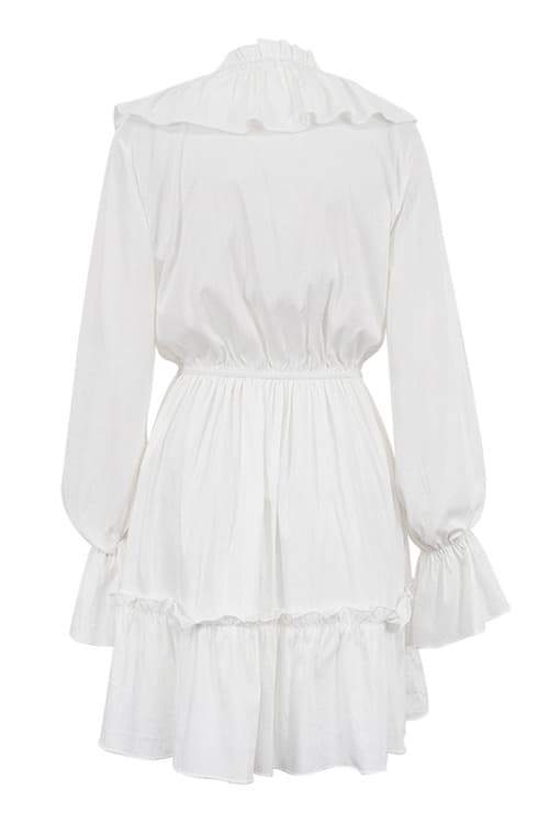 Sharon V-neck Ruffle Mini Dress Mssaz Desses