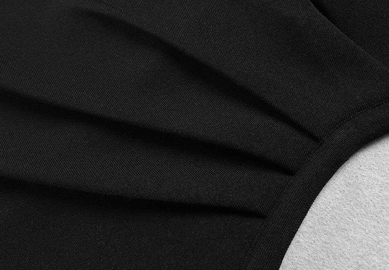 Solid Color Dress Long Sleeve Large V-neck Bandage Dress Mssaz Desses