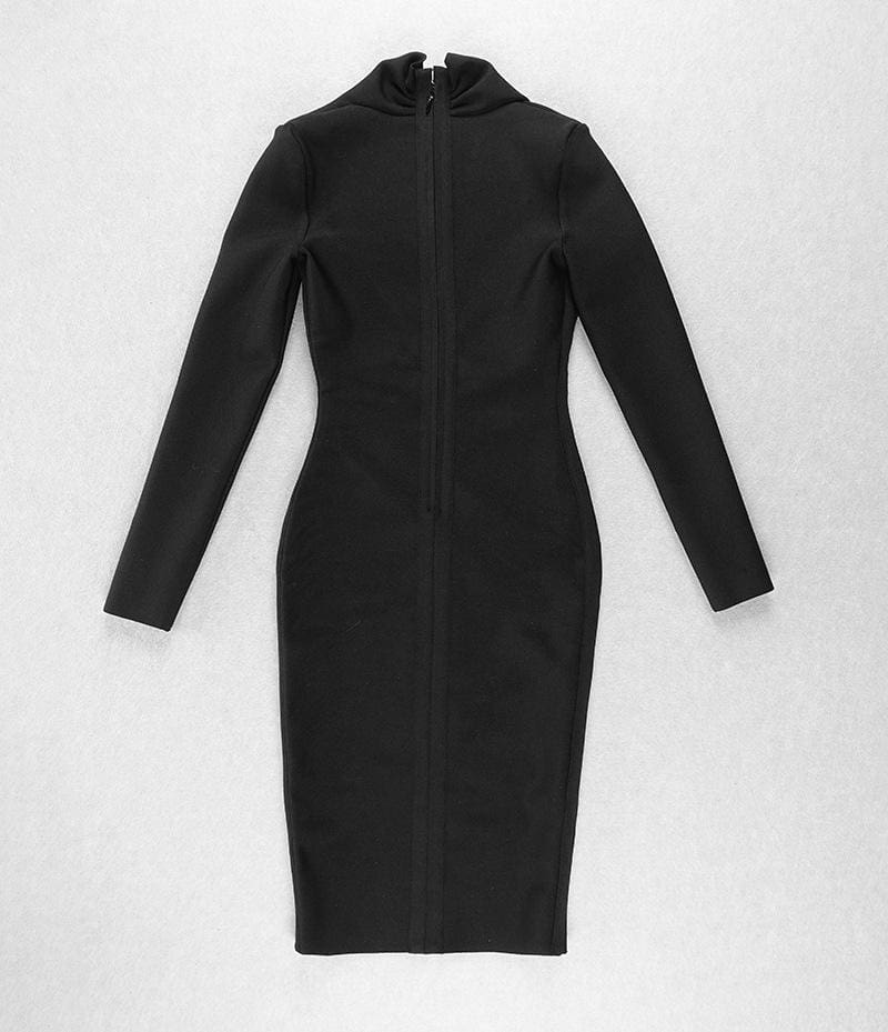 Solid Color Dress Long Sleeve Large V-neck Bandage Dress Mssaz Desses