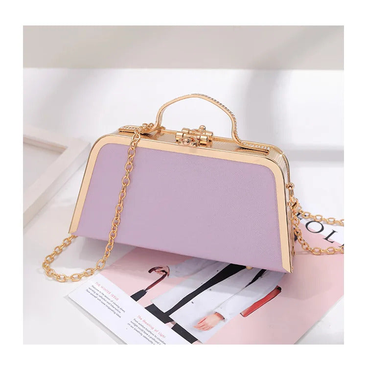 Pearl Flower Chain Party Packs High-end Leather Handbag Mssza