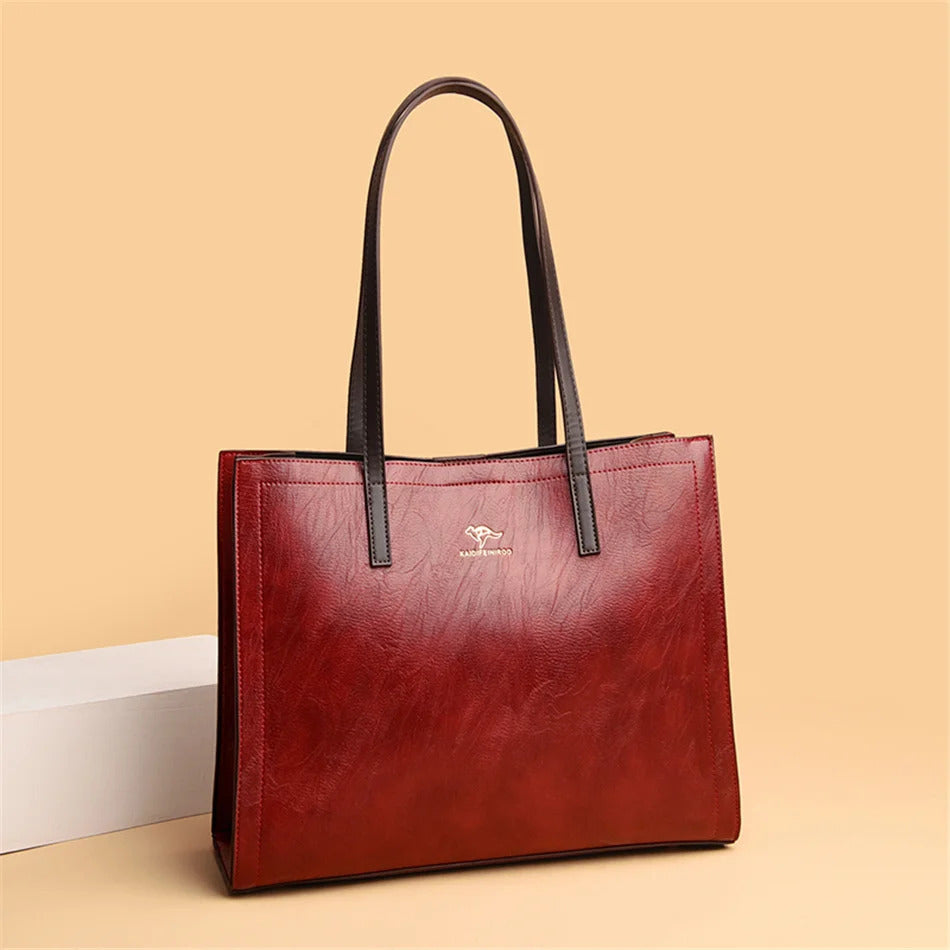 PU Leather Vintage Large Capacity Tote Bags Mssza