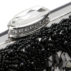 PU Beading One Side Pearl Embroidery Clutch Mssza