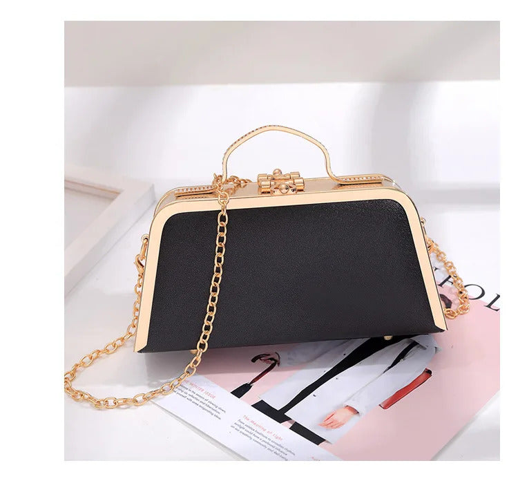 Pearl Flower Chain Party Packs High-end Leather Handbag Mssza