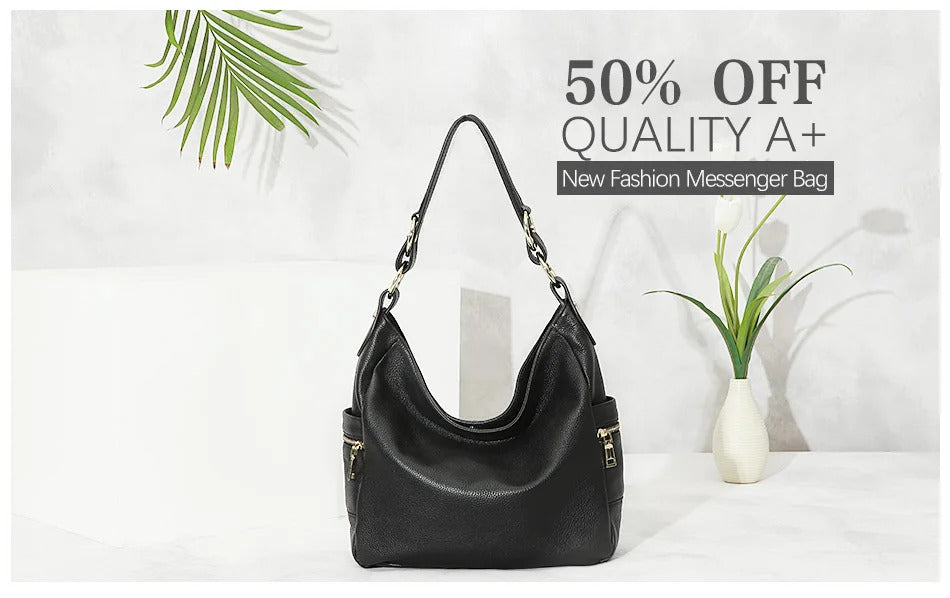 Elegant 100% Genuine Leather Large Capacity Shopper Bag Mssza