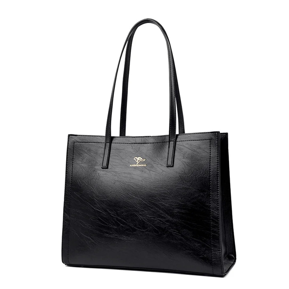 PU Leather Vintage Large Capacity Tote Bags Mssza