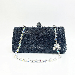 Luxury Crystal Rhinestone Butterfly Chain Wedding Party Wallet Clutch Evening Bag Mssza
