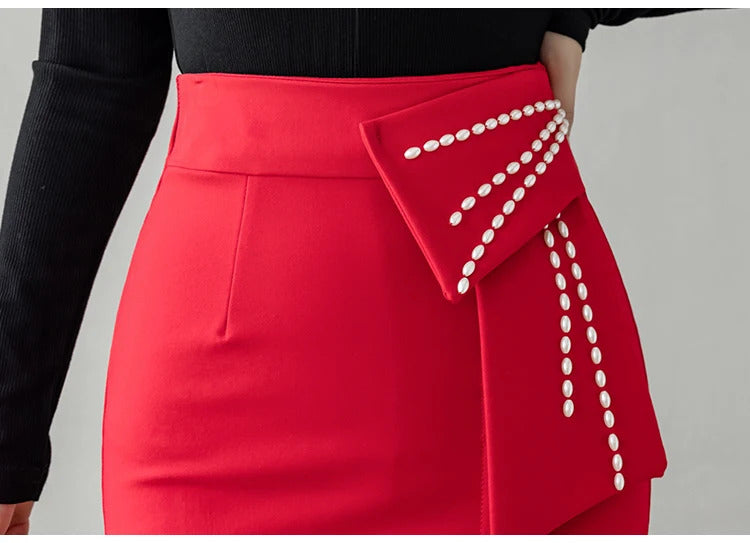 Mujer Streetwear Pencil Beautiful And Elegant Office Midi Skirts Mssza